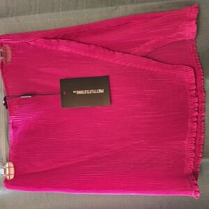 PrettyLittleThing Pink Pleated Skirt